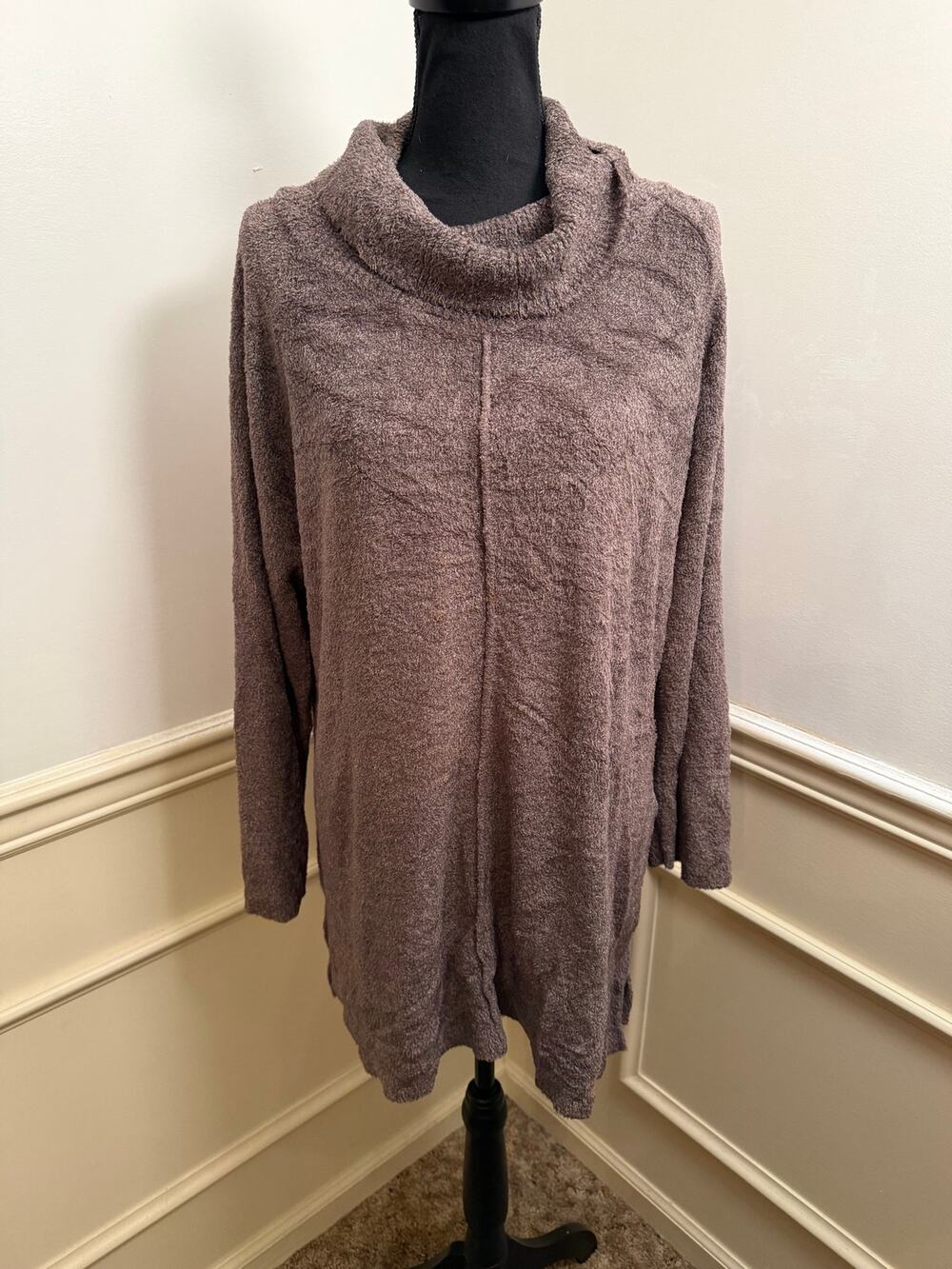 Vintage Roni Bis Viscose Blend Lagenlook Cowl Neck Sweater Textured Artsy Boho
